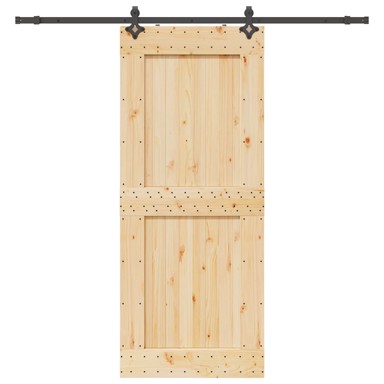 Klizna vrata s priborom za montažu 95 x 210 cm masivna borovina