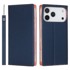 Litchi Skin Grain Flip futrola za Apple iPhone 17 Pro Max, tamnoplava
