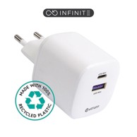 ESTUFF Punjač INFINITE USB-C i USB-A 67W GaN, bijeli