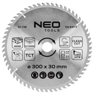 NEO TOOLS list kružne pile od tvrdog metala 300 x 30 mm, 60 zuba