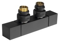 SAPHO Ventilska garnitura CUBE TWIN, crna mat