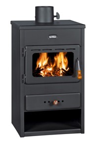 PRITY Kamin K1, antracitno crni, drva