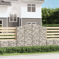 Lučne gabionske košare 2 kom 200 x 30 x 160/180 cm, pocinčano željezo