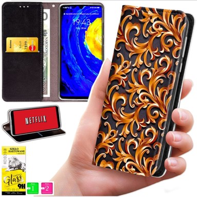 BLUEMOON Futrola tipa novčanik za Honor Magic8 Lite - maska s motivom + staklo 9H