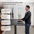 VONHAUS Električno podesiv podizni radni stol 100 x 60 cm s USB-C priključkom za punjenje, crni
