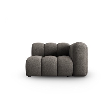 MICADONI HOME Tamno siva modularna sjedeća garnitura (s desnim kutom) Lupine, 115x95x70,05 cm