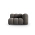 MICADONI HOME Tamno siva modularna sjedeća garnitura (s desnim kutom) Lupine, 115x95x70,05 cm