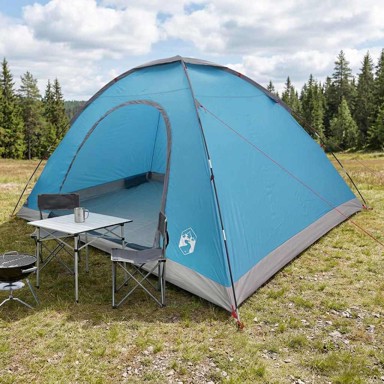 Kamping šator s krovom 335 x 275 x 180 cm, plavi