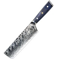 Damaskasti kuhinjski nož Yu-37417 Nakiri Kp37417, plavi