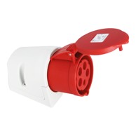 Priključnica nadžbukna industrijska s poklopcem, 32A, 5P