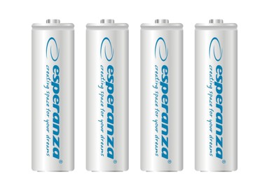 SLOMART Punjivi akumulatori Esperanza EZA104W AA Ni-MH 2000 mAh, 4 kom, bijeli