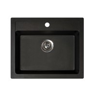METALAC Sudoper standardni XGRANIT XQUADRO, crni