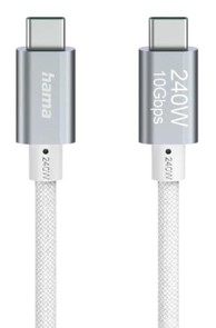 HAMA kabel USB-C 240 W USB 3.2 Gen2 10 Gbit/s, 1,5 m, bijeli