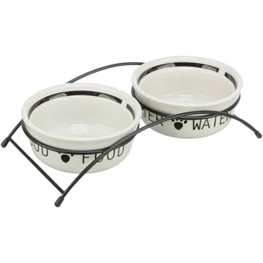 TRIXIE Posude na stalku, 2x0,25 l, fi-13 cm