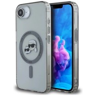 Karl Lagerfeld IML Metal Karl & Choupette Heads MagSafe maskica za iPhone 16, crna