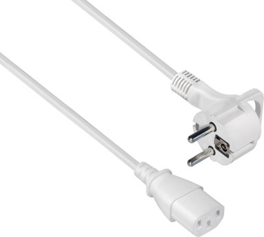 TRANSMEDIA Naponski kabel C13 jack, 2,5m, bijela