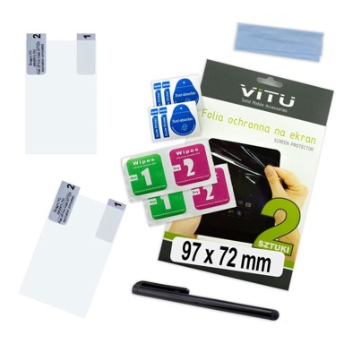 VITU Zaštitna folija za mobitel i GPS uređaj, 97 × 72 mm, 4:3, 2 kom.