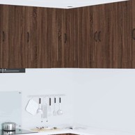 Zidni kuhinjski ormarić s policom 57 x 57 x 80 cm, smeđi hrast