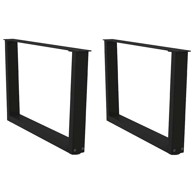 Noge za blagovaonski stol V-oblik 2 kom crne 70x(42-43,3) cm