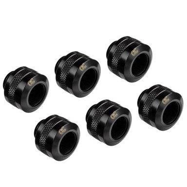 ALPHACOOL Spojnica Icicle Pro 13mm, Hardtube, G1/4, 6 kom, crna 