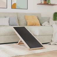 Rampa za pse, siva, 100 x 40 cm, masivna jelovina