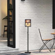 Stalak za sajmove, aluminij, 25 x 25 x 125 cm, crni