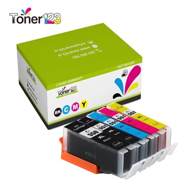 TONER123 Zamjenske tinte komplet Canon PGI-550PGBK + 4× CLI-551 / Pixma IP7250, MG5450, MG5550, MG6350, MG6450, MG7150, MX725, MX925, pigment crna XL, crna XL, cijan XL, magenta XL, žuta XL