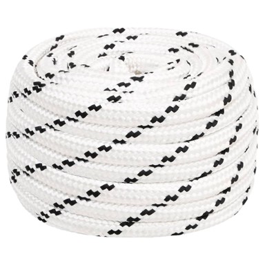 Konop brodski pleteni, 20 mm, 50 m, poliester, bijela