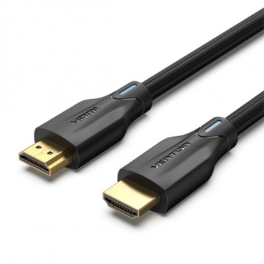 VENTION Kabel HDMI 2.1, pleteni, 2 m, crni