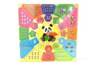 Edukativna ploča s satom i životinjama za brojanje, šarena