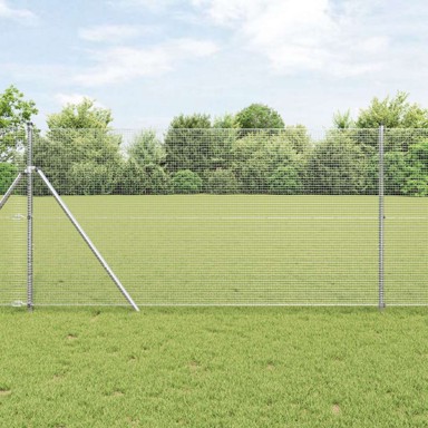 Žičana ograda s 13 postova 1x50 m pocinčani čelik