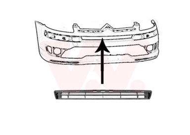 VAN WEZEL Maska branika Citroen C4 04-10, prednja, -08, gornja