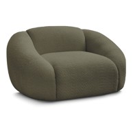 BOBOCHIC PARIS Zelena fotelja od bouclé tkanine Tina, 150x105x78 cm