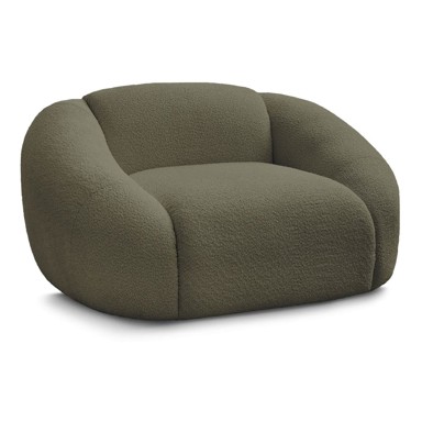 BOBOCHIC PARIS Zelena fotelja od bouclé tkanine Tina, 150x105x78 cm