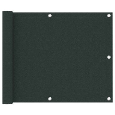 Balkonski zastor 75 x 600 cm Oxford, tamnozeleni