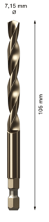 BOSCH Professional svrdlo za centriranje Expert Power Change Plus HSS-Co, 7,15 x 105 mm (2608900530)