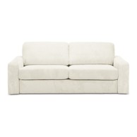 MAKAMII Bež sklopiva sofa od samta 195 cm Nona, 195x100x80 cm