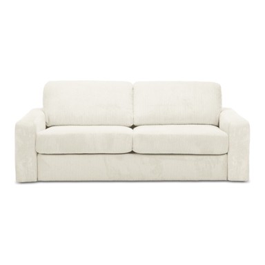 MAKAMII Bež sklopiva sofa od samta 195 cm Nona, 195x100x80 cm