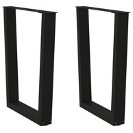 Noge za blagovaonski stol V-oblik 2 kom crne 60x(72-73,3) cm