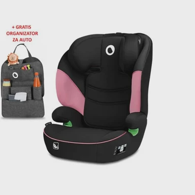 LIONELO Autosjedalica i-Size Lars 100-150cm, roza + organizator