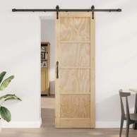 Klizna vrata Orkdal, 73,5 x 211 cm, prirodna i crna
