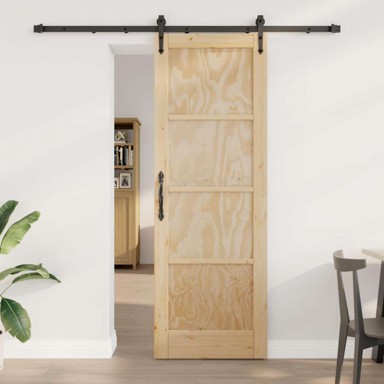 Klizna vrata Orkdal, 73,5 x 211 cm, prirodna i crna