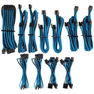 CORSAIR Premium Pro Sleeved Cable Set (Gen 4) - plavo/crno CP-8920228