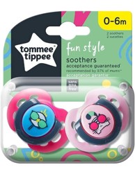 TOMMEE TIPPEE Umirujuća duda Fun Style, 0-6 mjeseci, 2 kom.