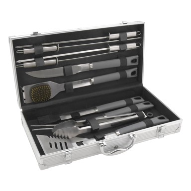 CATTARA Set pribora za roštilj u kovčegu, 11 kom, Alu Grey Line