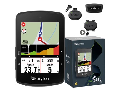 BRYTON Biciklističko računalo Rider S510 T sa senzorima HR, CAD, SPD, USB-C