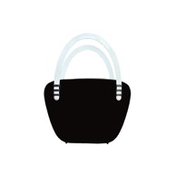 FLOWER BAG Tegla, crna