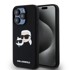KARL LAGERFELD Silikonska MagSafe maskica za Apple iPhone 15 Pro, crna