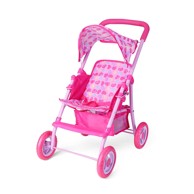 Kolica za lutke, sa sjenilom za sunce, ružičasta