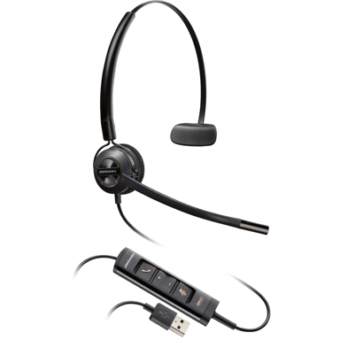 POLY Slušalice EncorePro 545 USB-A Convertible, žičane, USB-A, crne